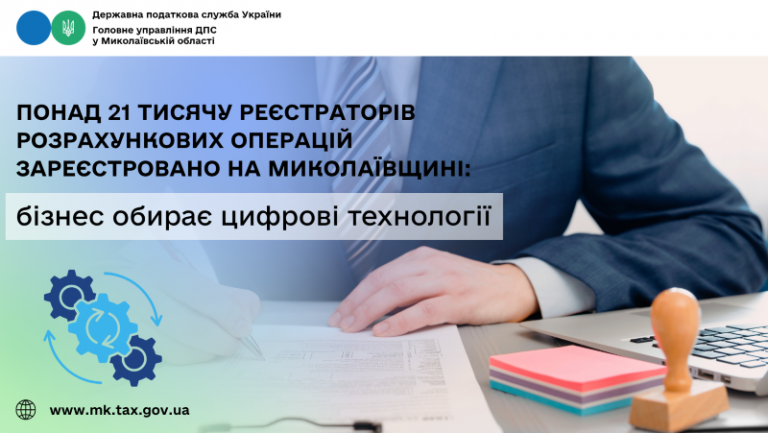 Понад 21 тисячу реєстраторів розрахункових операцій зареєстровано на Миколаївщині: бізнес обирає цифрові технології