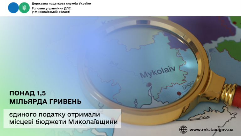Місцеві бюджети Миколаївщини отримали понад 1,5 мільярда гривень єдиного податку